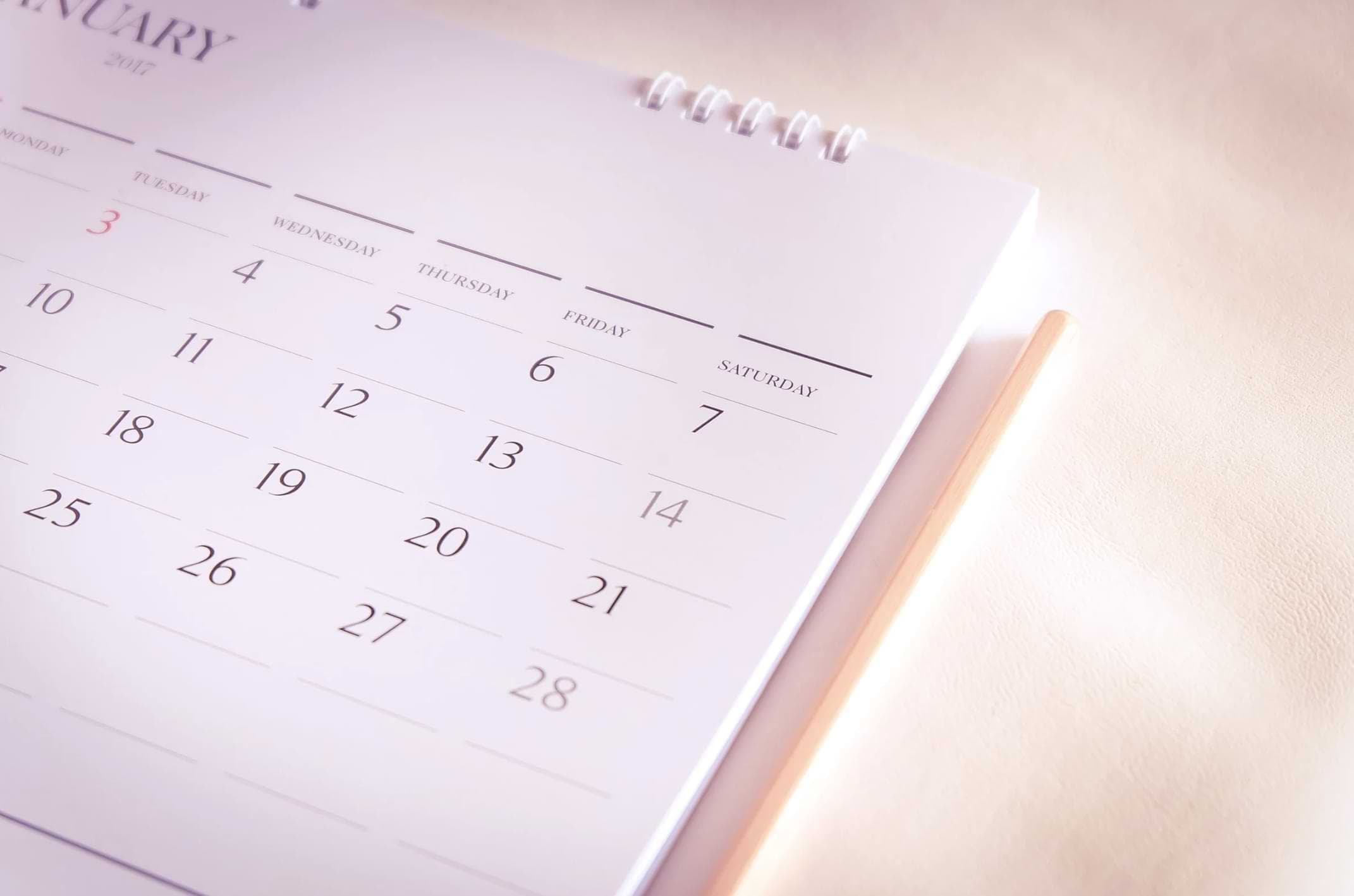 Booking calendar for flower preservation reservation