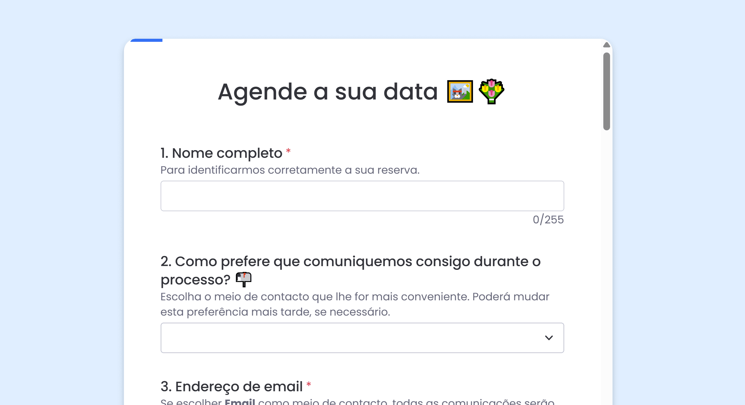 Calendário com data de evento marcada para reserva de preservação de flores
